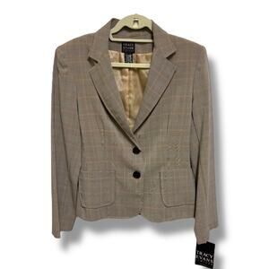 Vintage Tracy Evans Women's Plaid Blazer Jacket Juniors 9 NWT NEW‎ Y2K